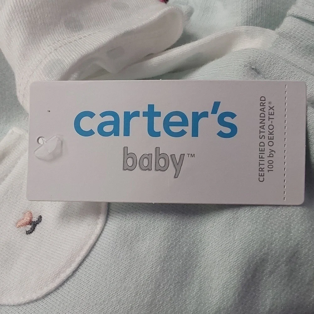Carters white blue
